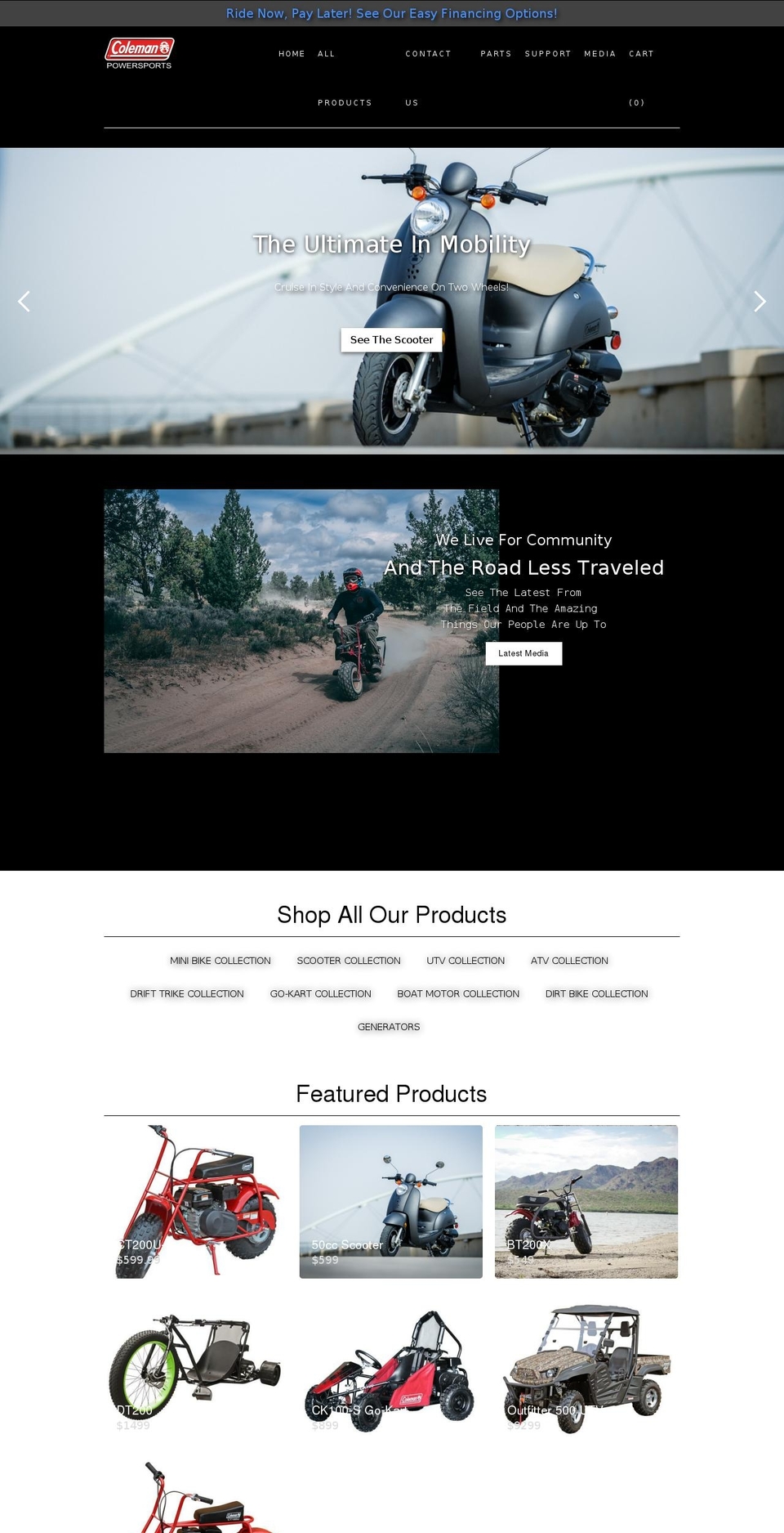 colemanoutboards.com — Shopify storefront screenshot