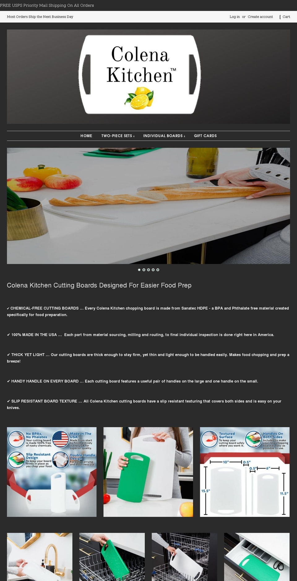 colenakitchen.com shopify website screenshot