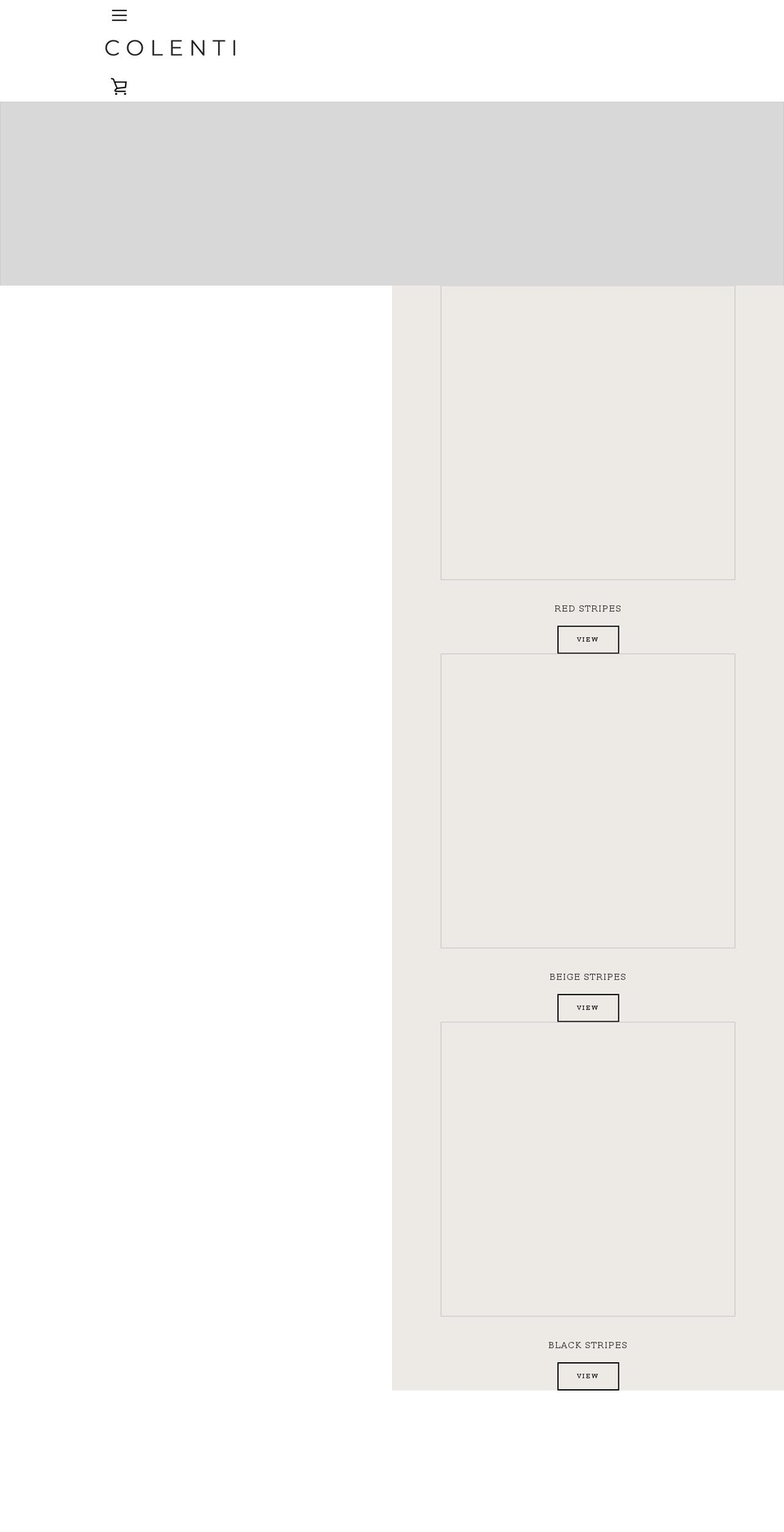Narrative Official Shopify theme site example colenti.com