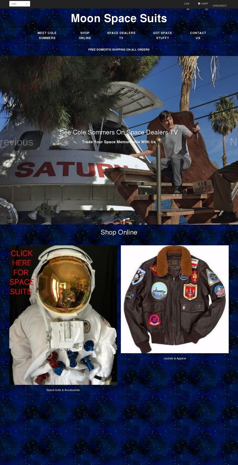 coletherocketman.com — Shopify storefront screenshot