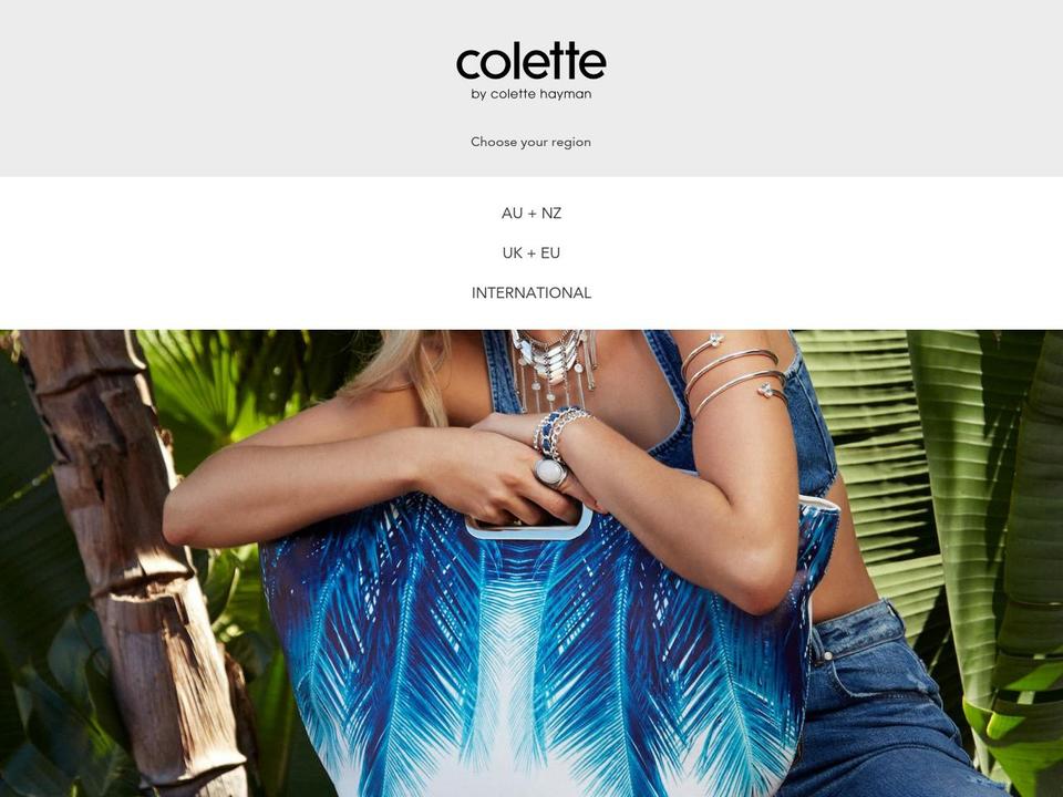colettehayman.com shopify website screenshot