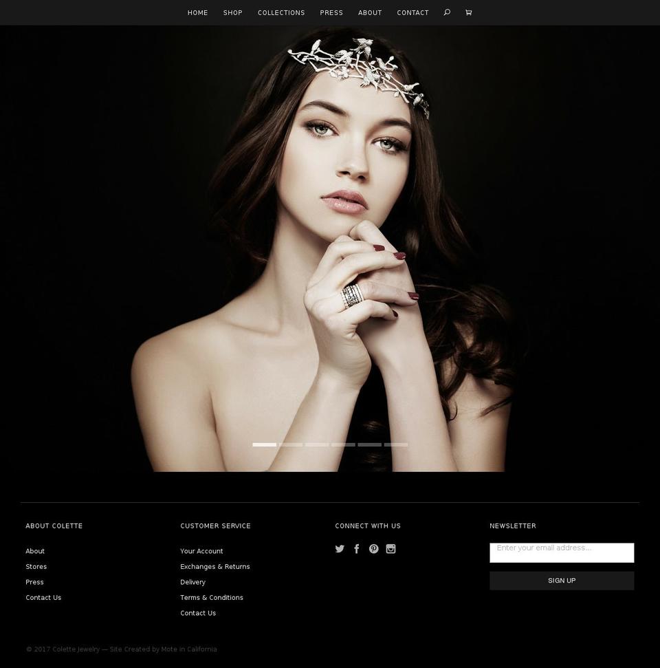 colettejewelry.com shopify website screenshot