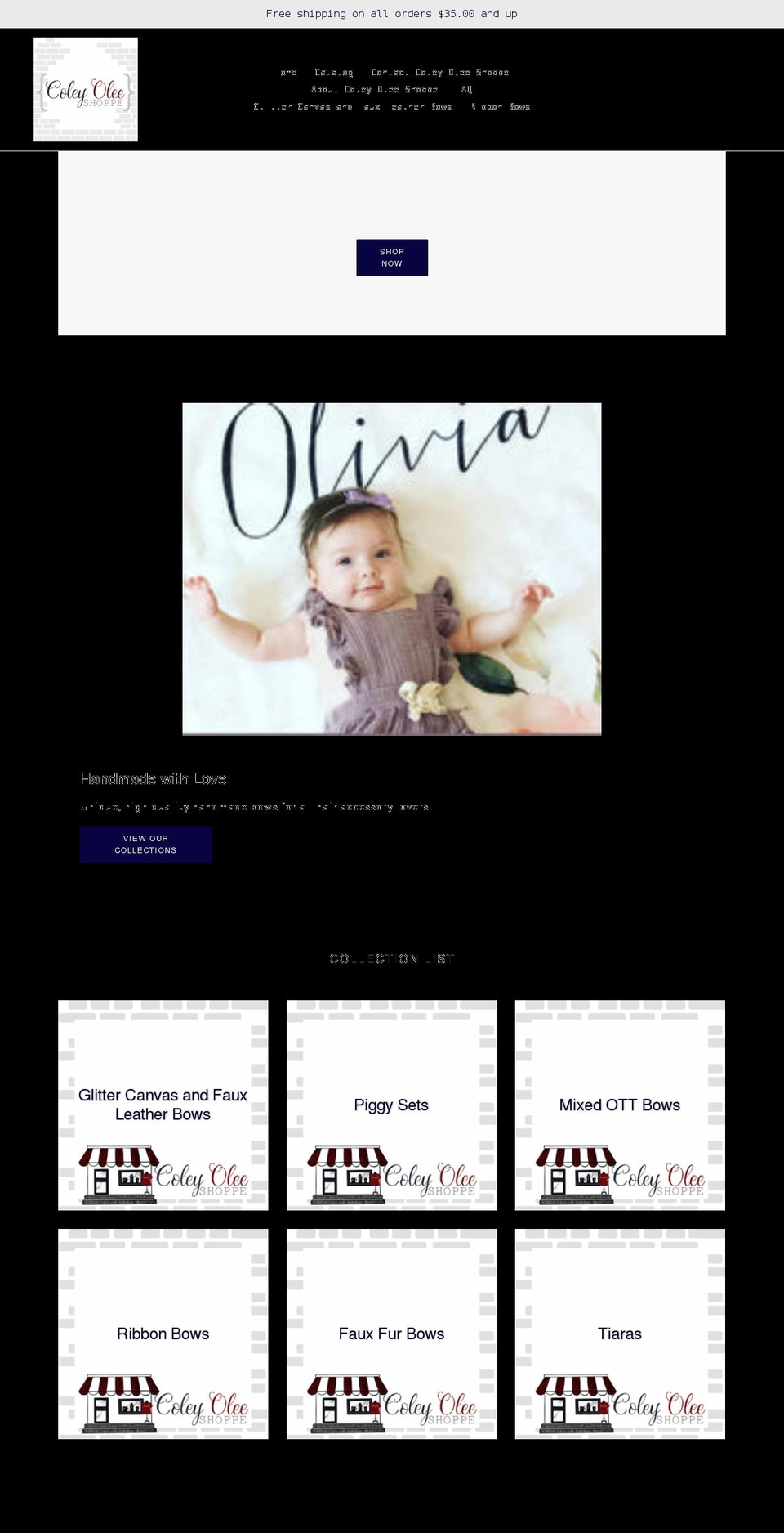 coleyoleeshoppe.com shopify website screenshot