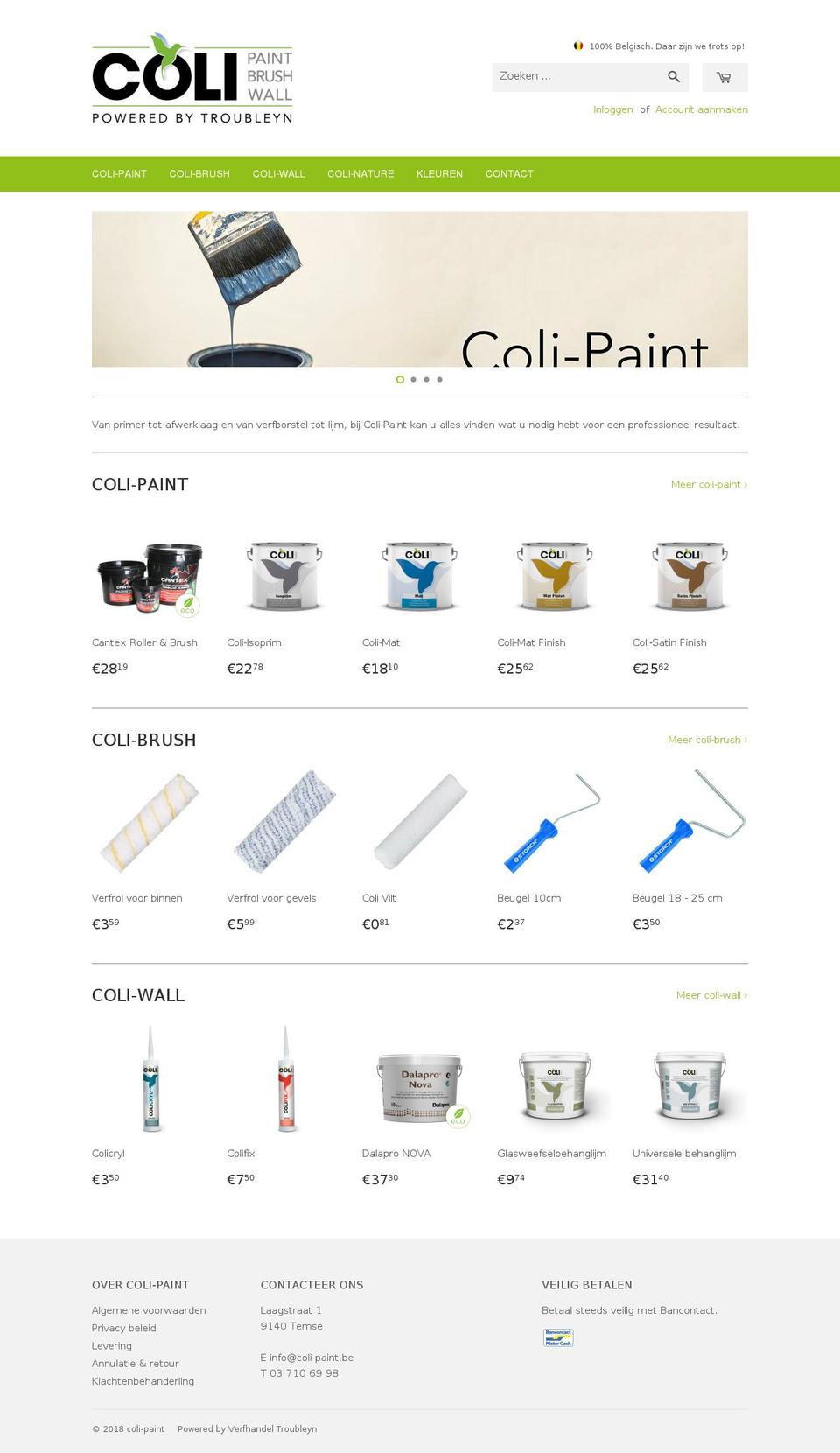 coli-paint.com — Shopify storefront screenshot