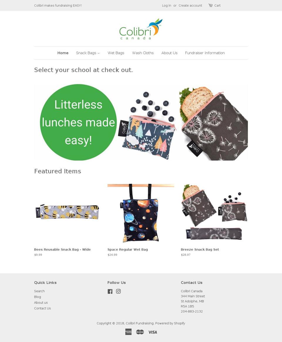 colibrifundraising.com shopify website screenshot