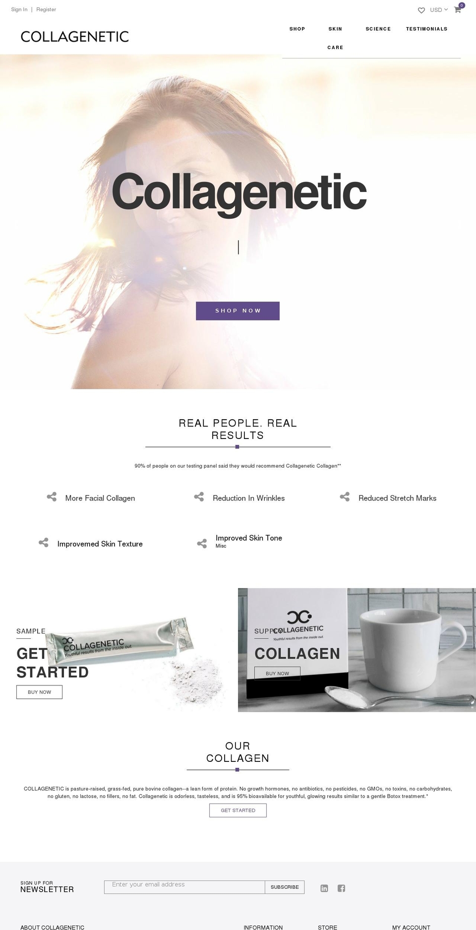 collagenetic.com — Shopify storefront screenshot