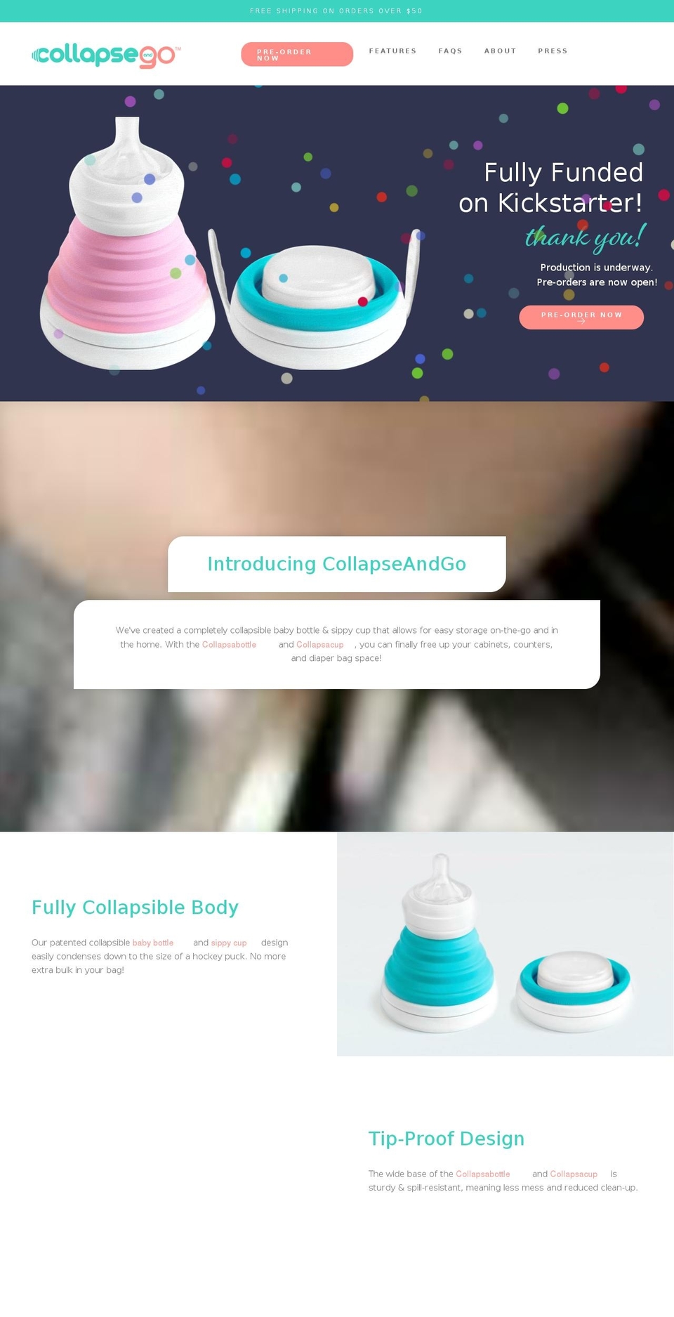 C\u0026Go Launch 2018 Shopify theme site example collapsacup.com