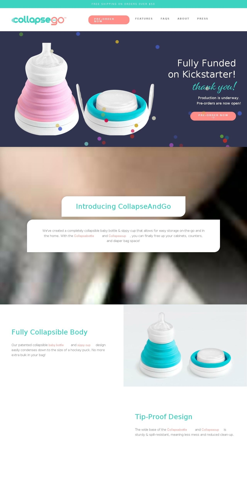 C\u0026Go Launch 2018 Shopify theme site example collapsibottle.com