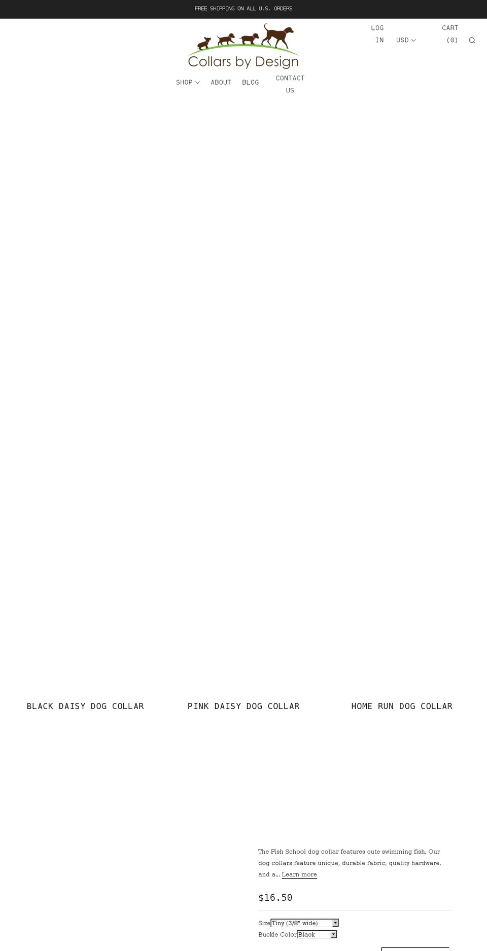 collarsbydesign.com shopify website screenshot