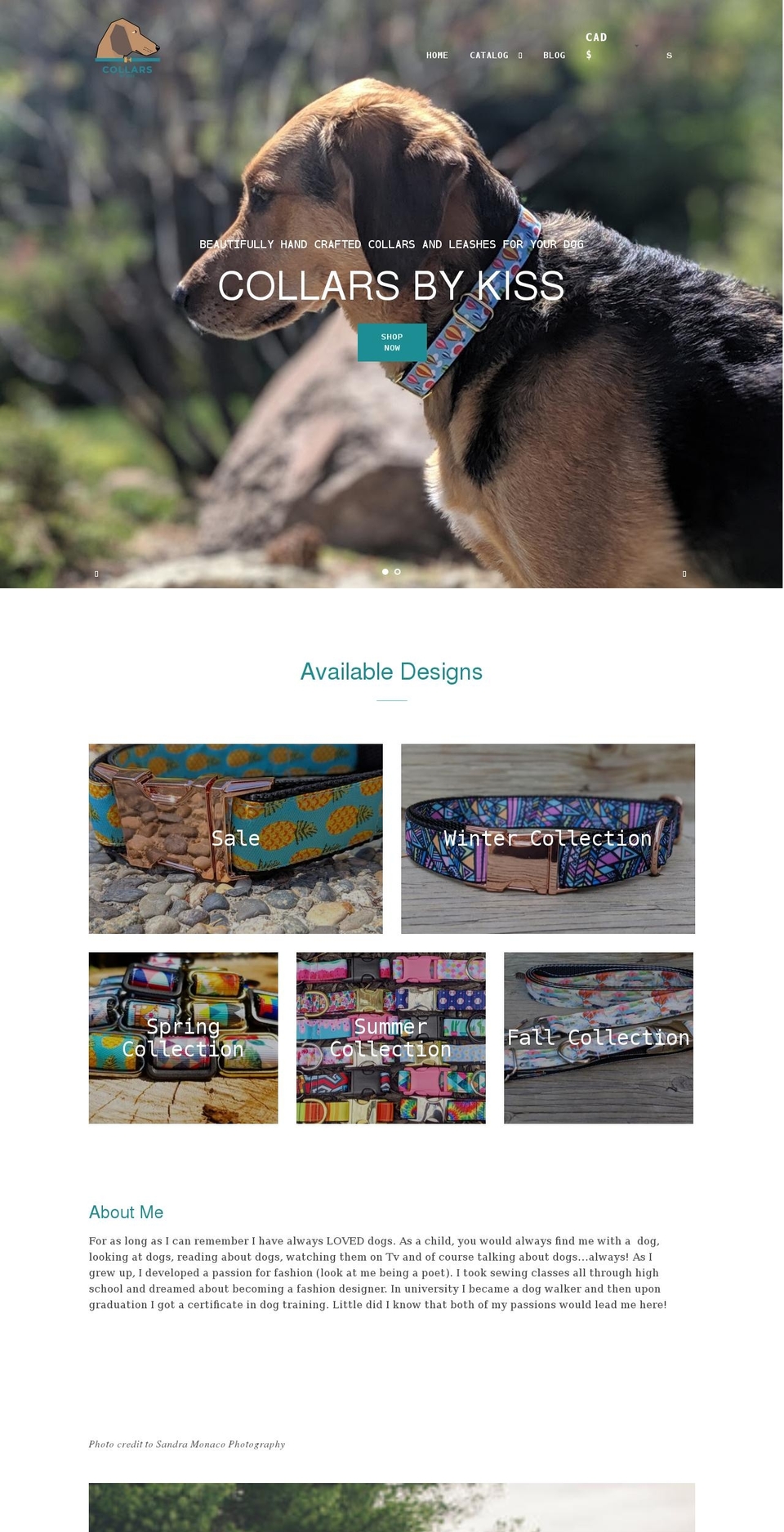 collarsbykiss.com shopify website screenshot