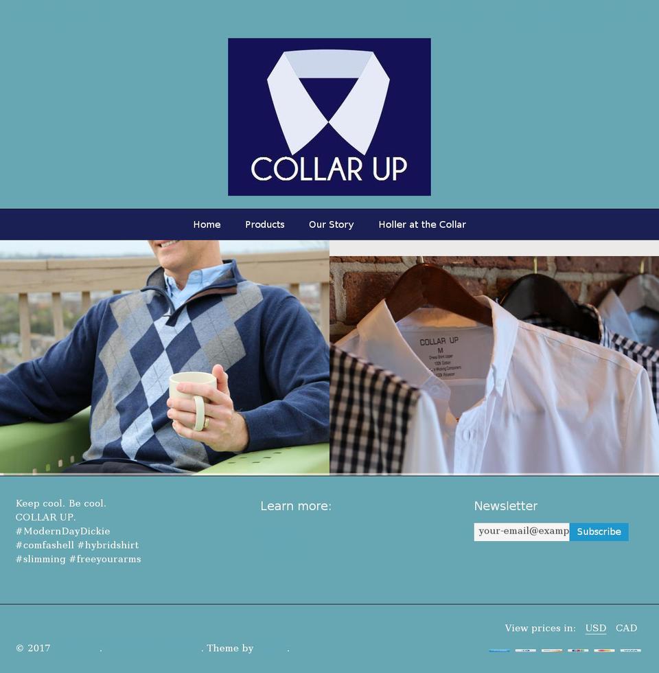 Weekend Shopify theme site example collarupshirts.com