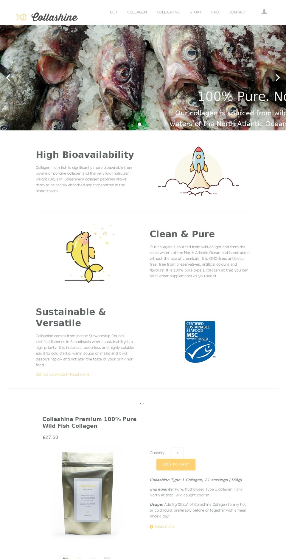 collashine.com — Shopify storefront screenshot