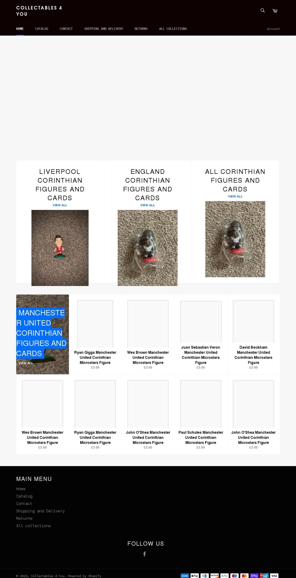 collectables4you.com shopify website screenshot
