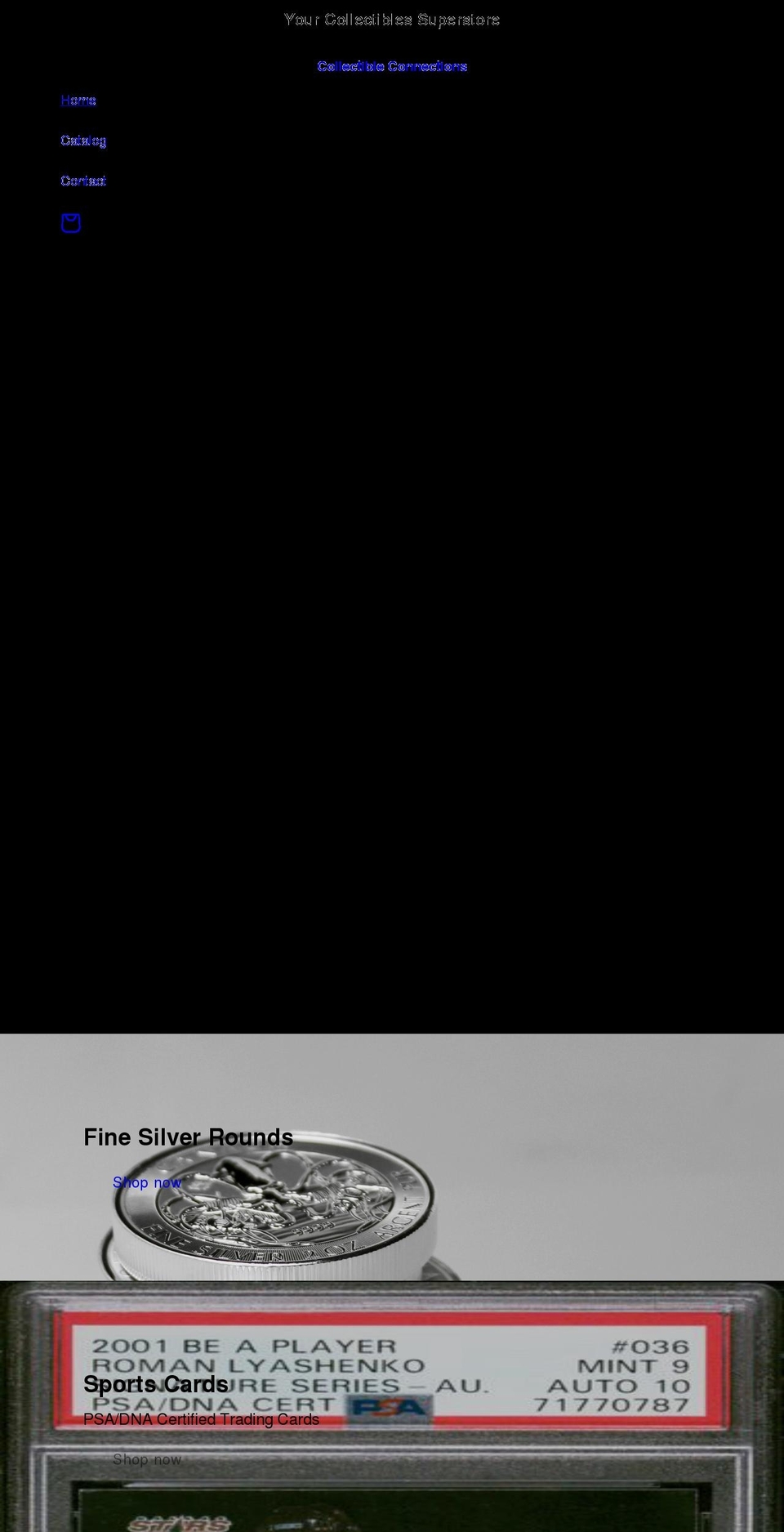 collectibleconnections.com shopify website screenshot