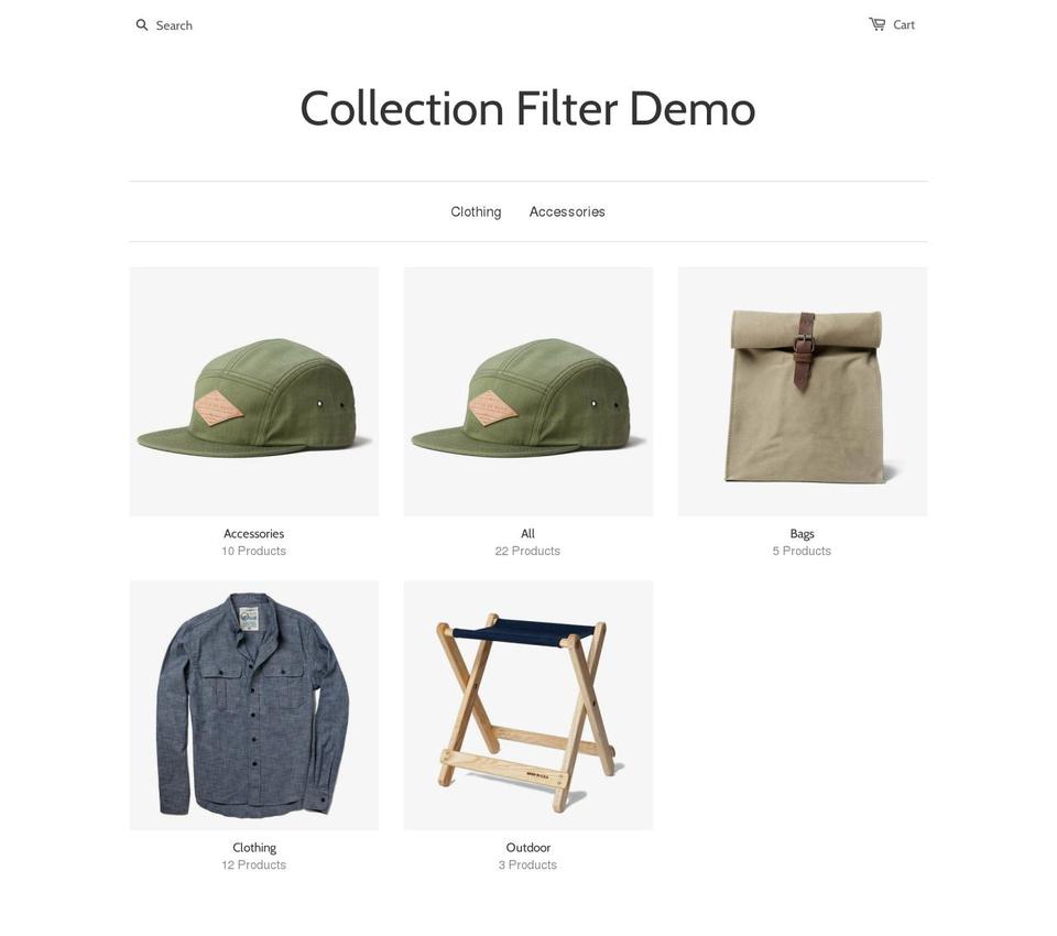 collection-filter-demo.myshopify.com shopify website screenshot