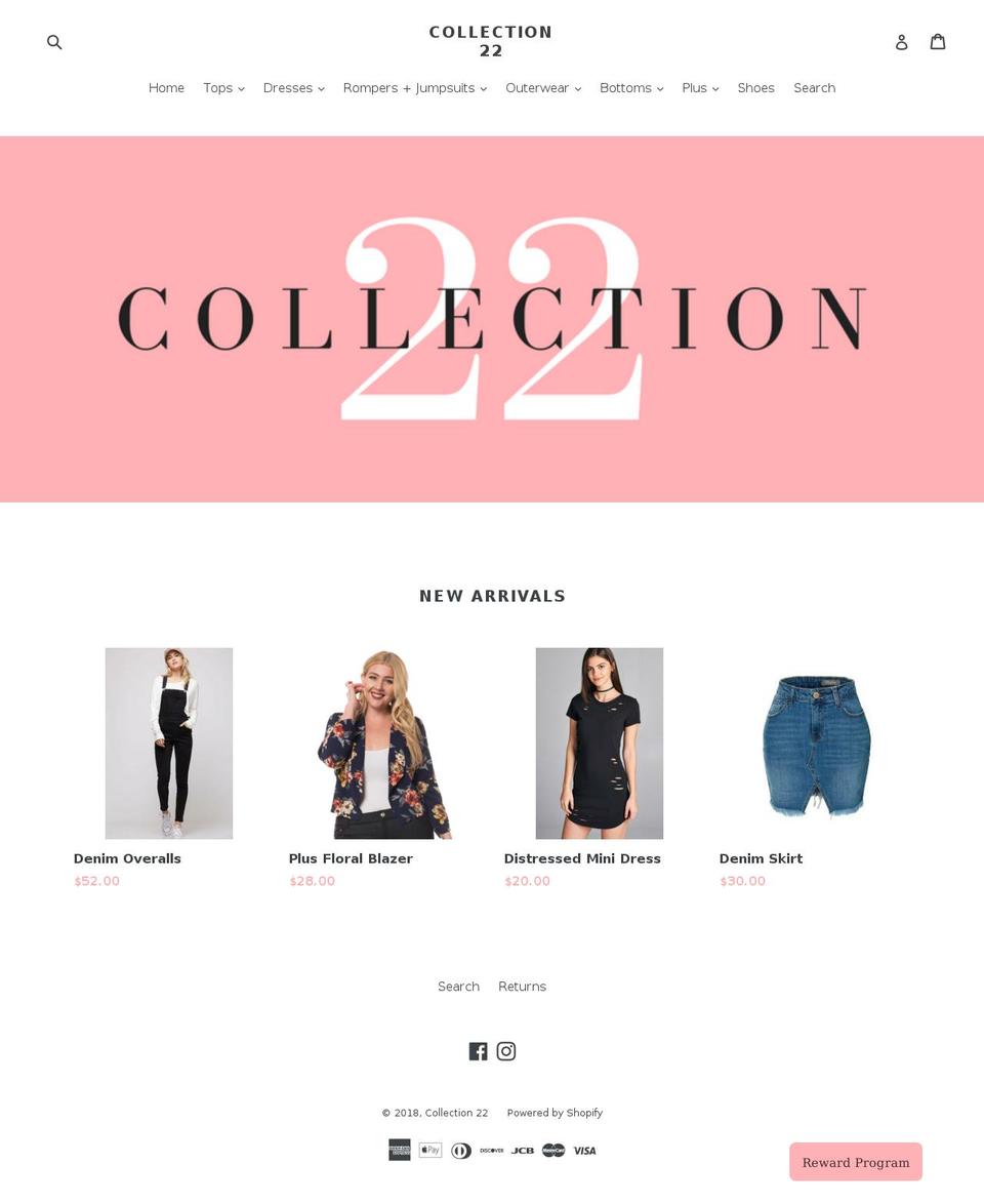 collection22.com — Shopify storefront screenshot