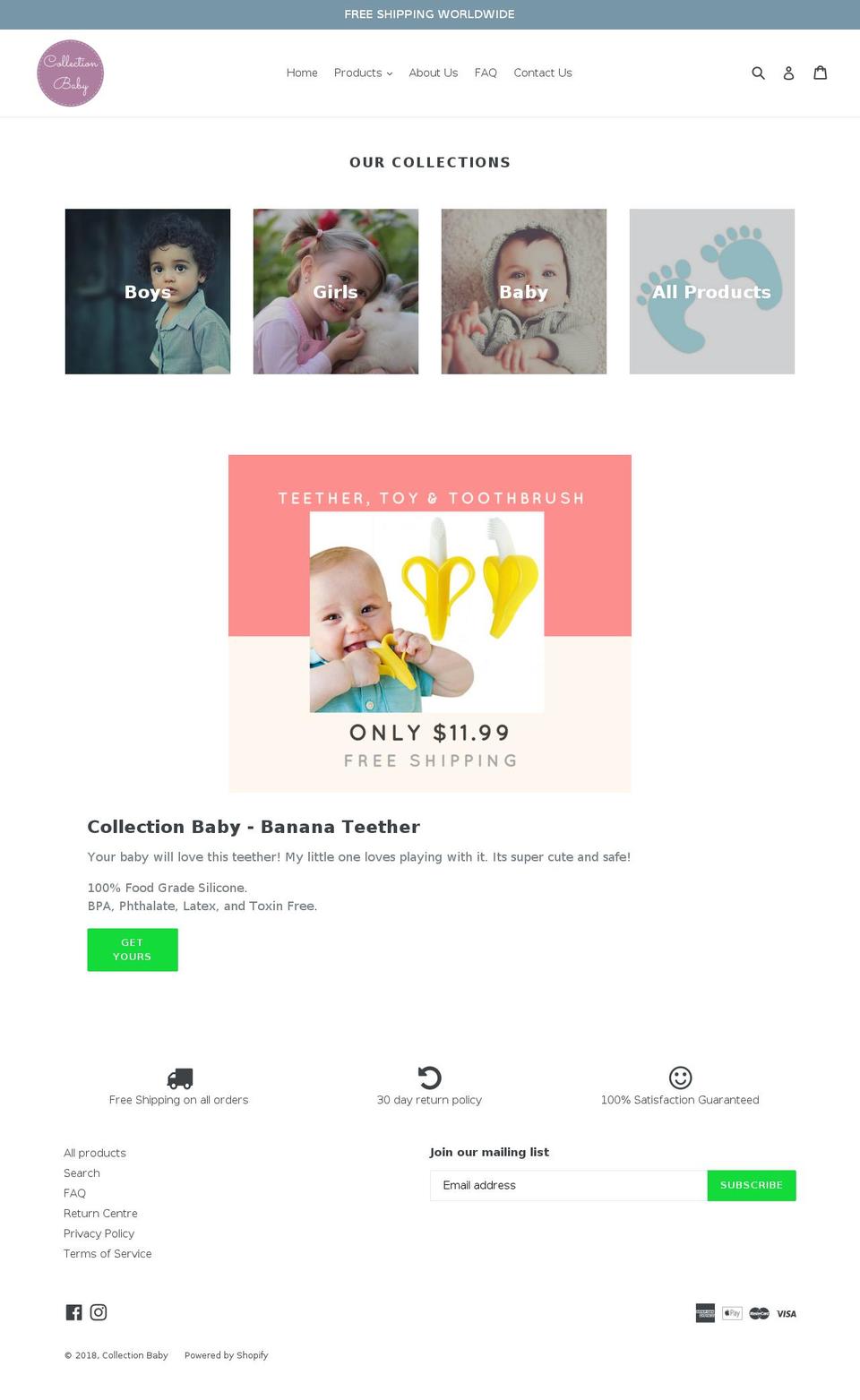 collectionbaby.com — Shopify storefront screenshot