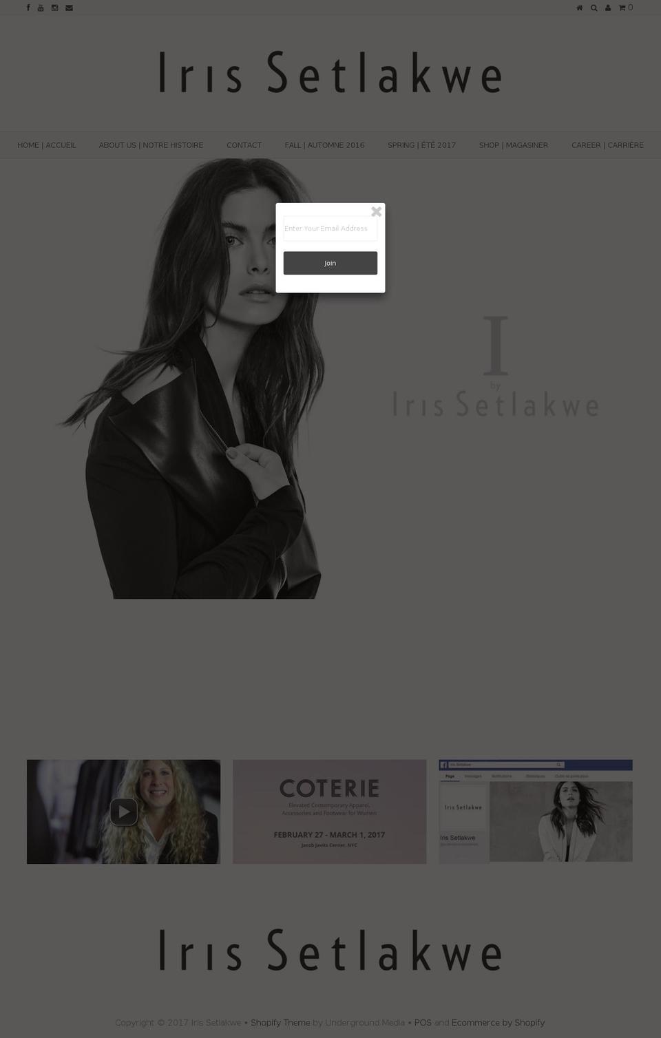 collectioniris.com shopify website screenshot