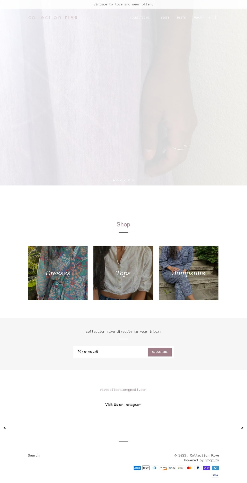 collectionrive.com shopify website screenshot