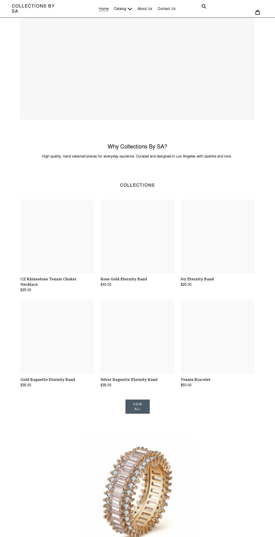 collectionsbysa.com shopify website screenshot