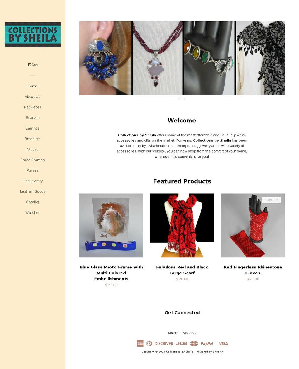 collectionsbysheila.com — Shopify storefront screenshot