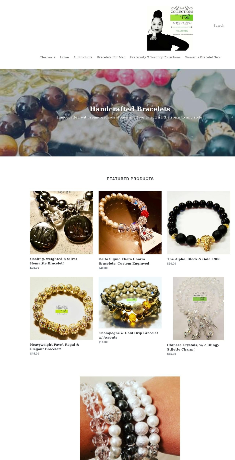 collectionsbytish.com shopify website screenshot