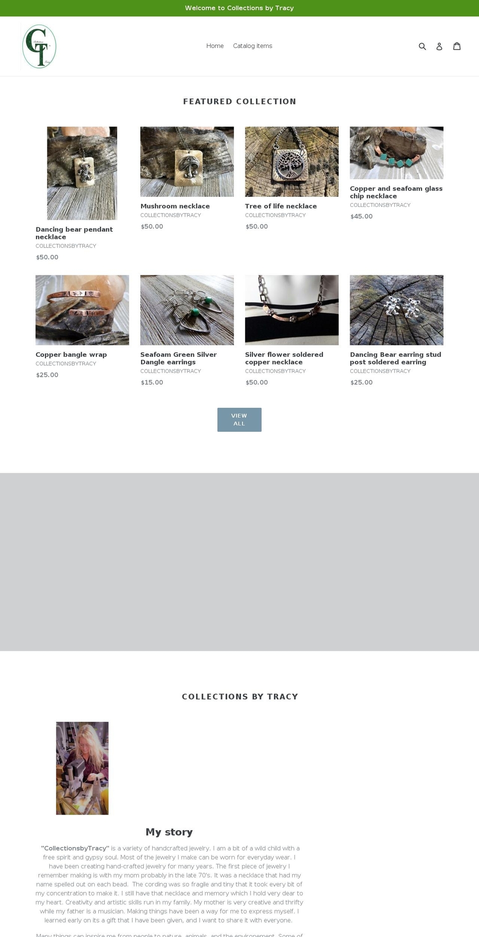 collectionsbytracy.com shopify website screenshot