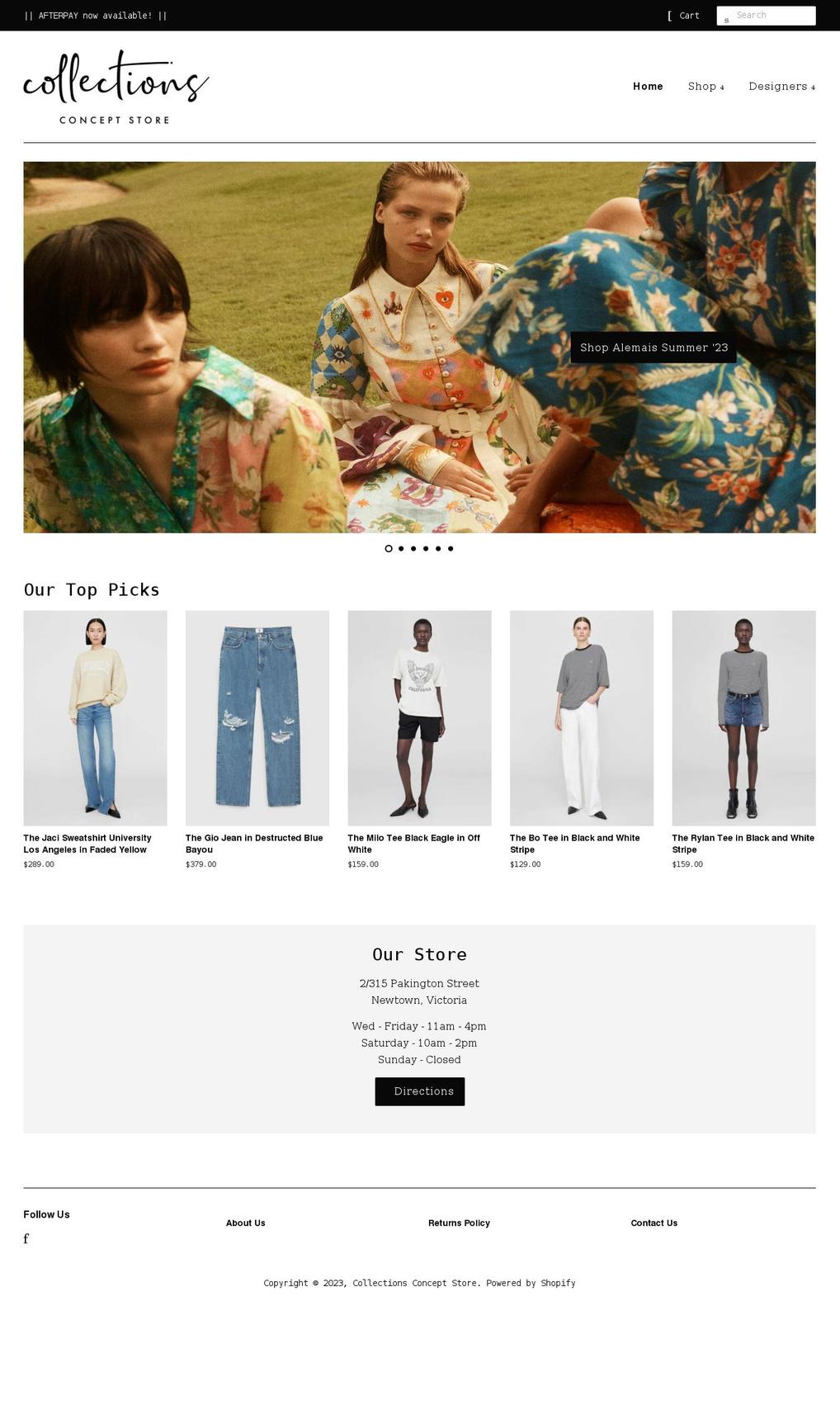 collectionsonline.com.au shopify website screenshot