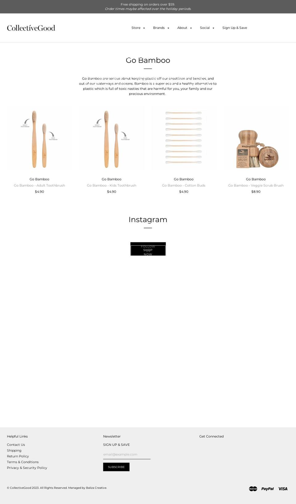 collectivegood.co.nz shopify website screenshot