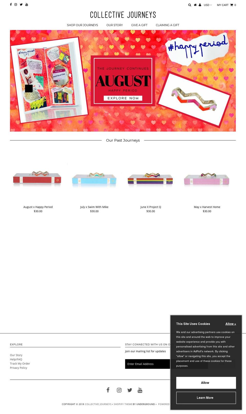 collectivejourneys.com — Shopify storefront screenshot