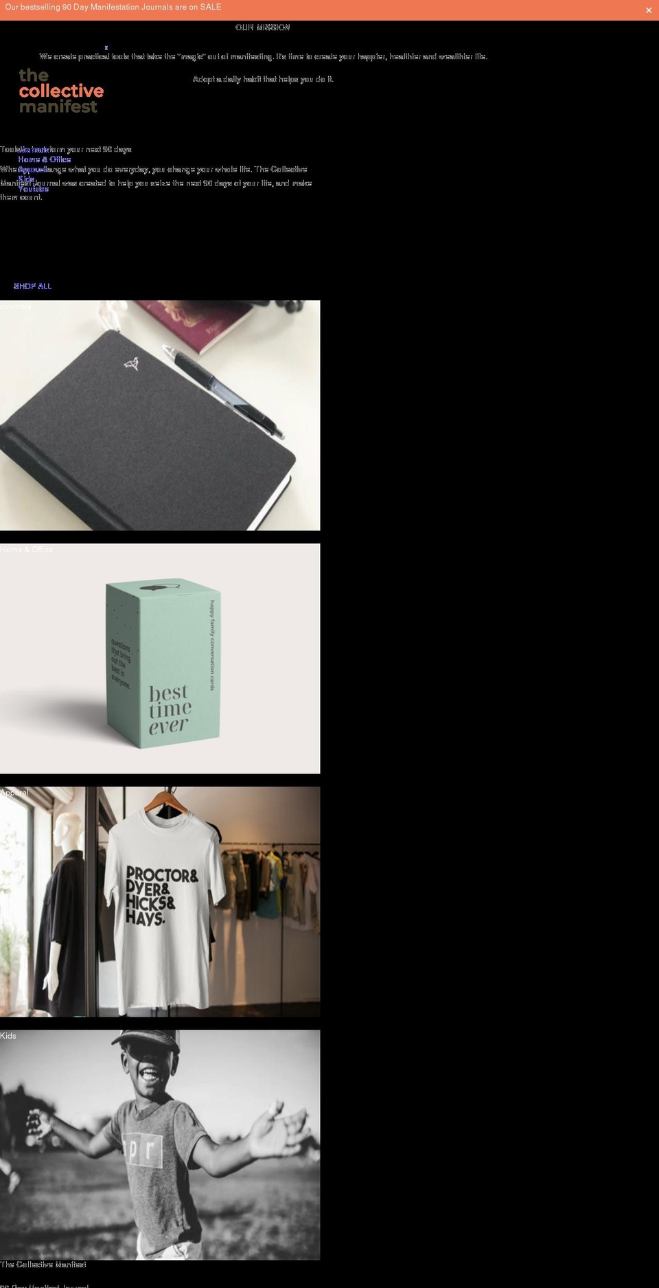 collectivemanifestshop.com shopify website screenshot