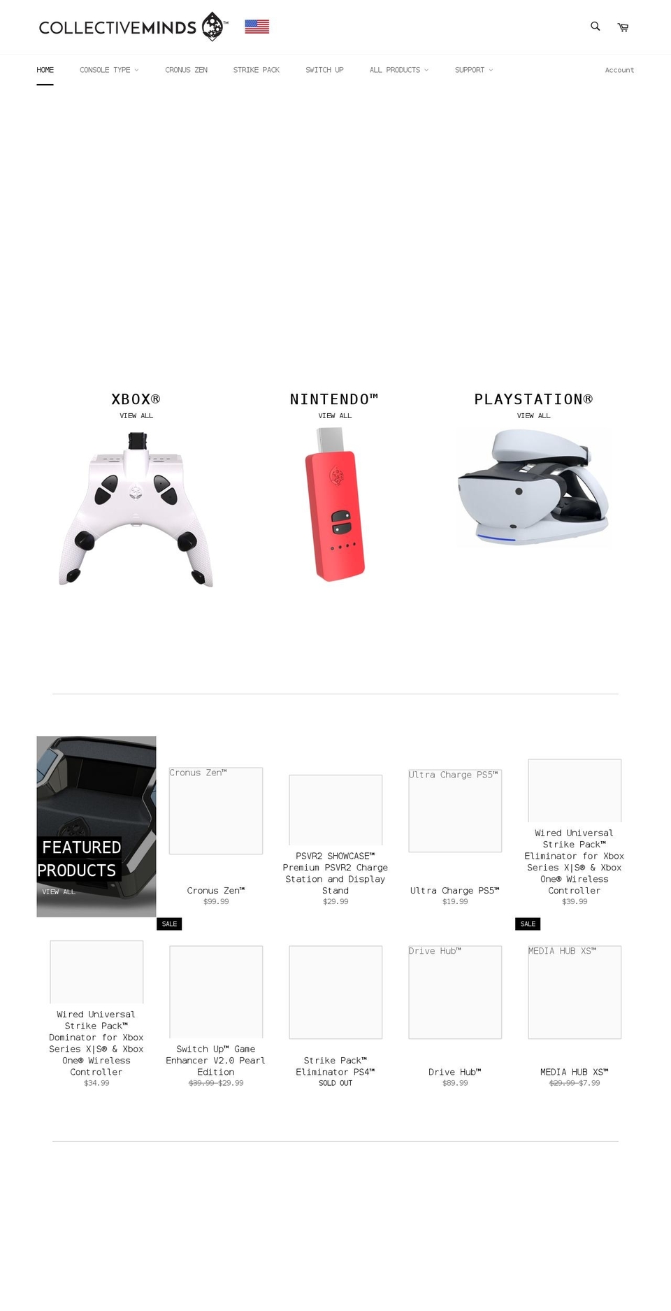collectivemindsstore.myshopify.com shopify website screenshot