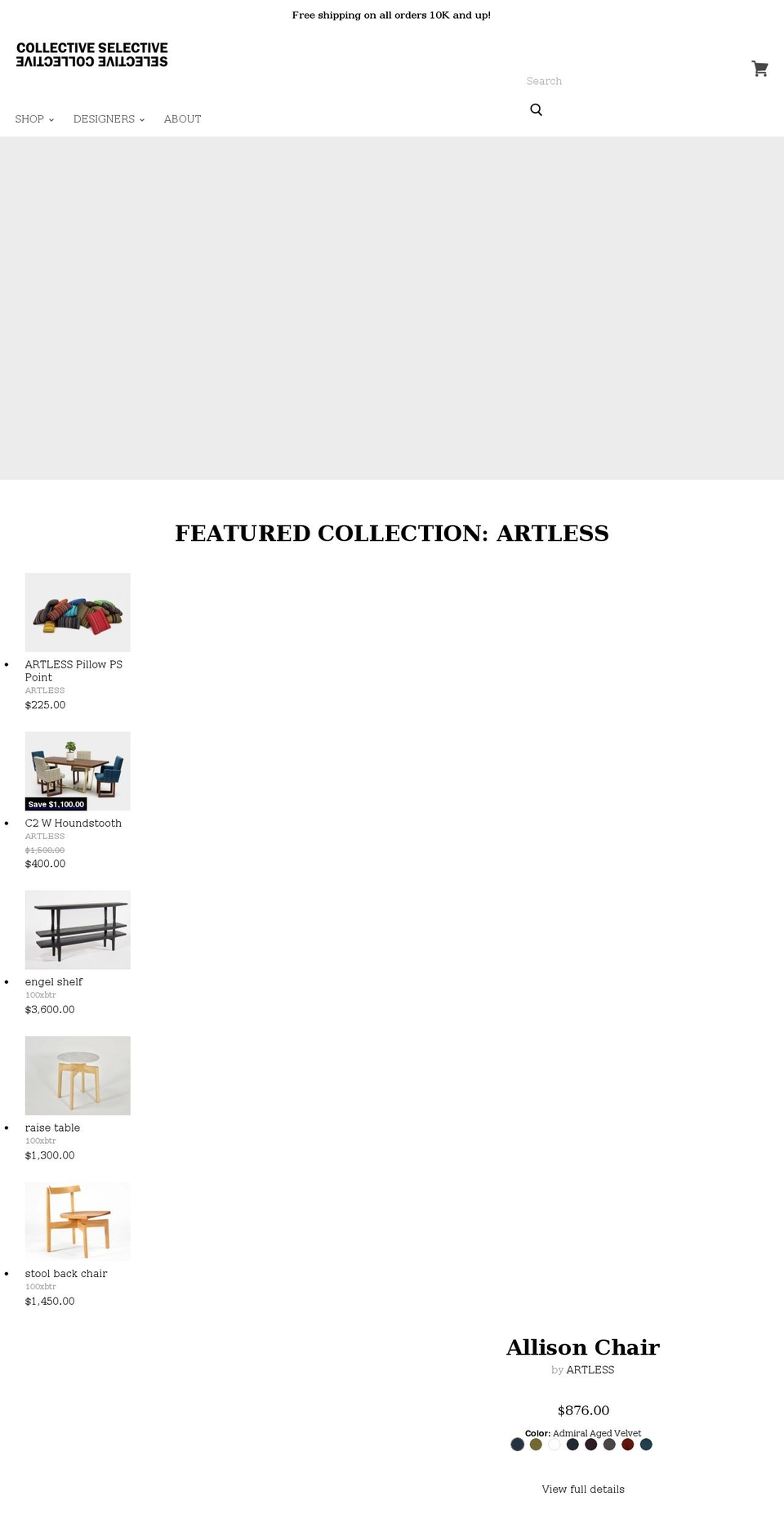collectiveselective.com shopify website screenshot