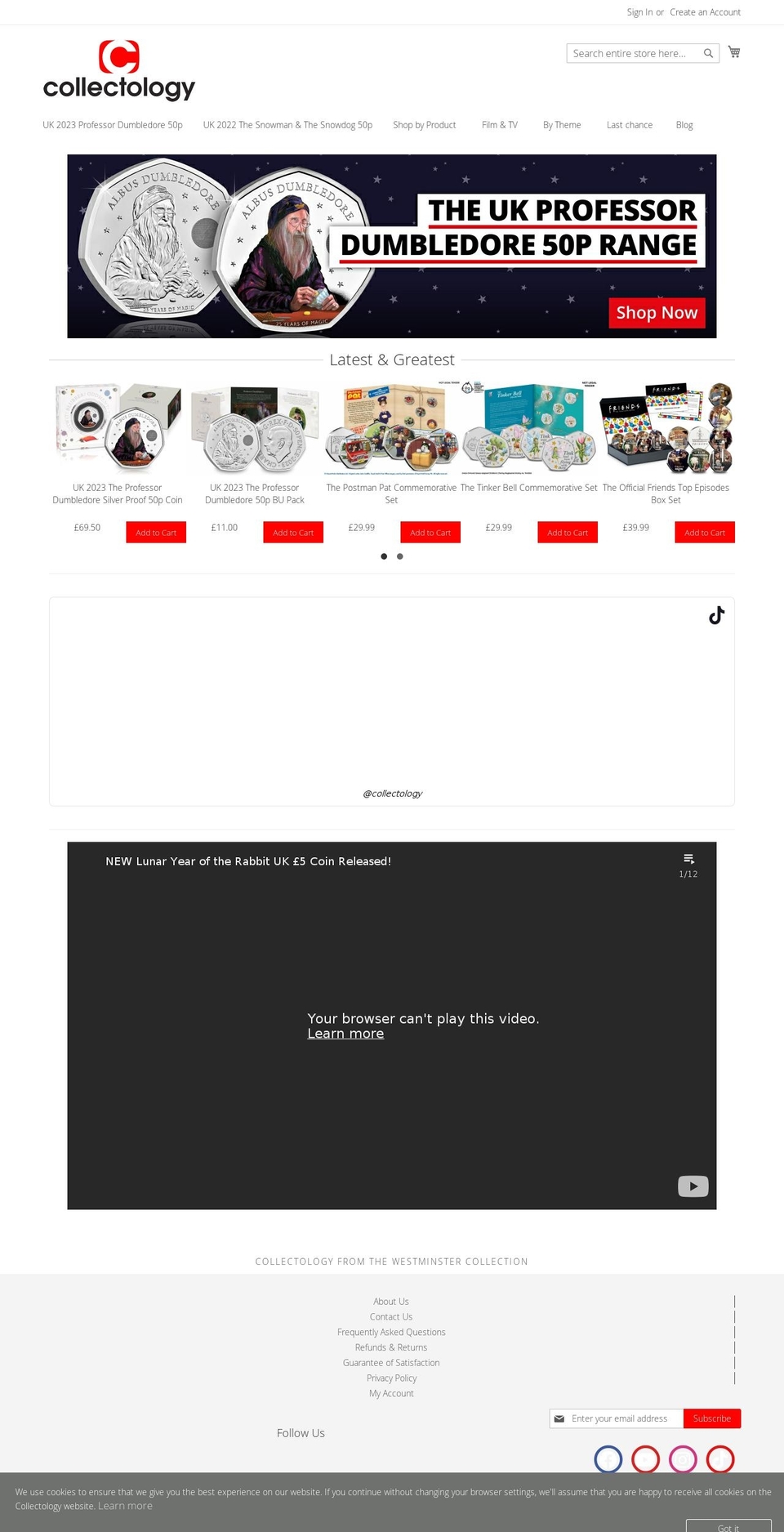 collectology.uk shopify website screenshot