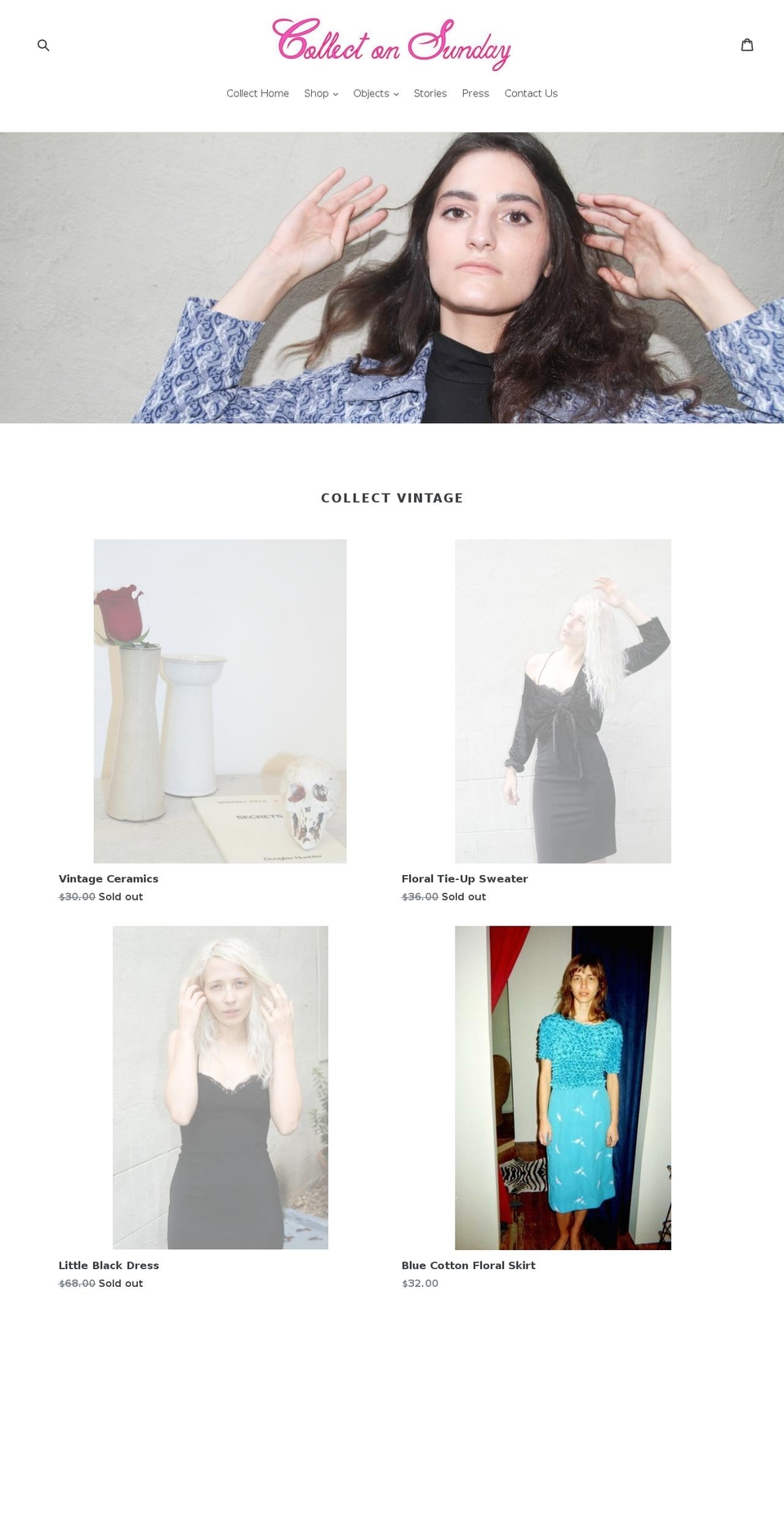 collectonsunday.com — Shopify storefront screenshot