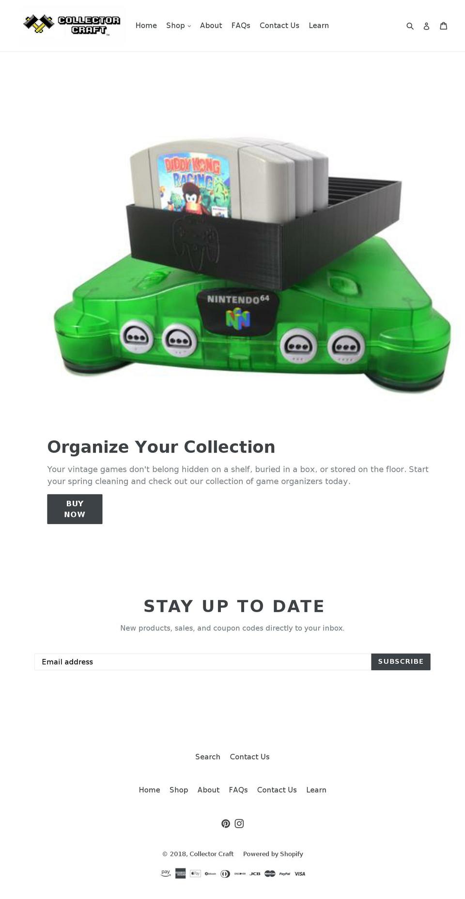 collectorcraft.org shopify website screenshot