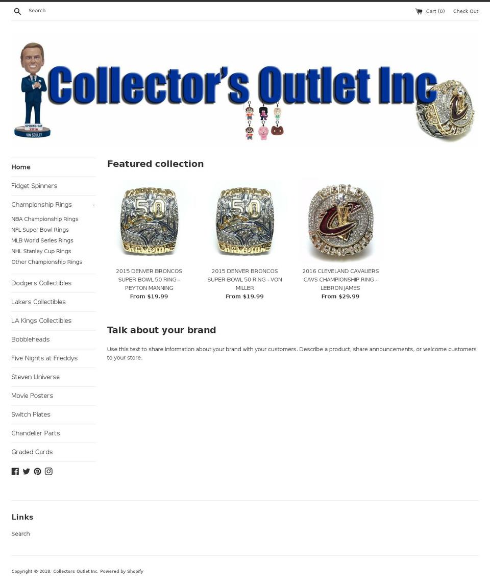 collectorsoutletinc.com — Shopify storefront screenshot