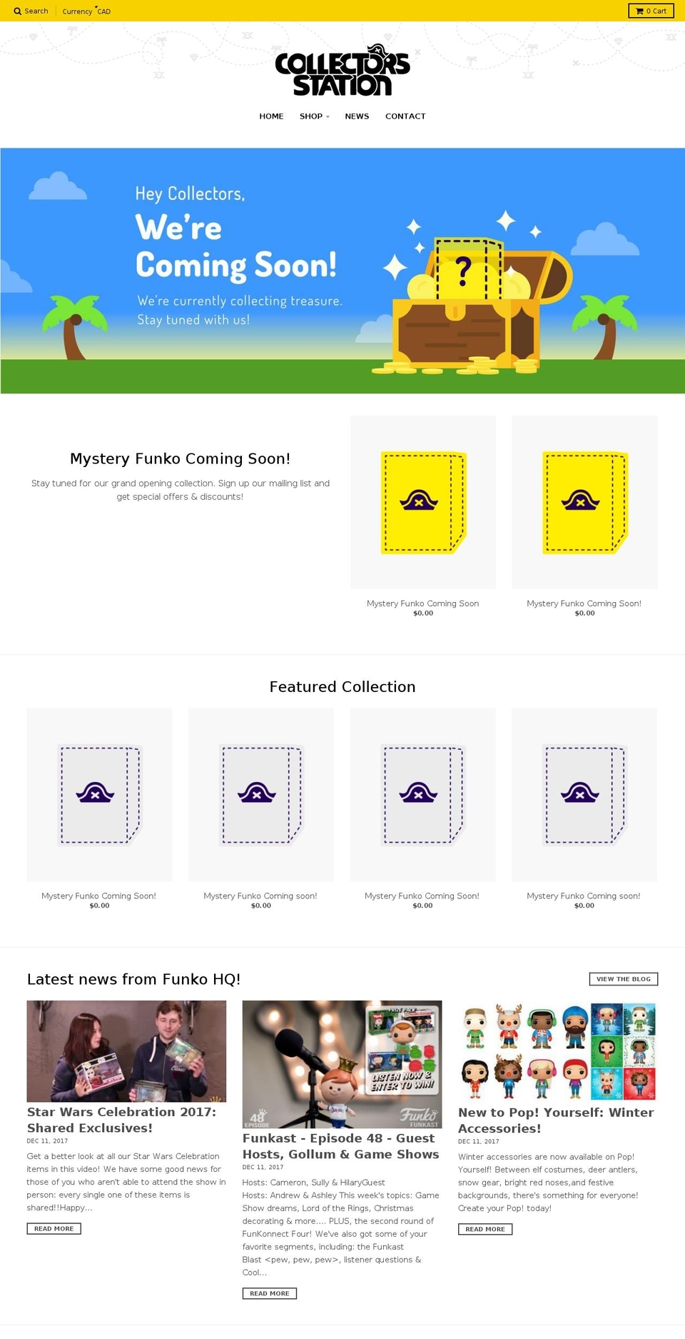 collectorsstation.com — Shopify storefront screenshot