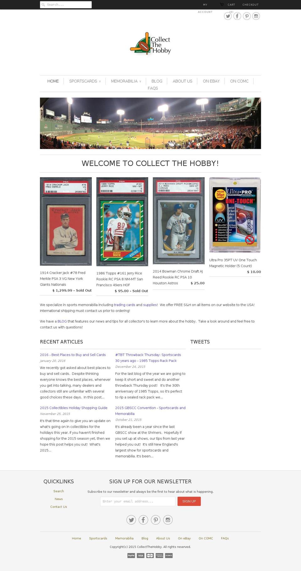 collectthehobby.com shopify website screenshot