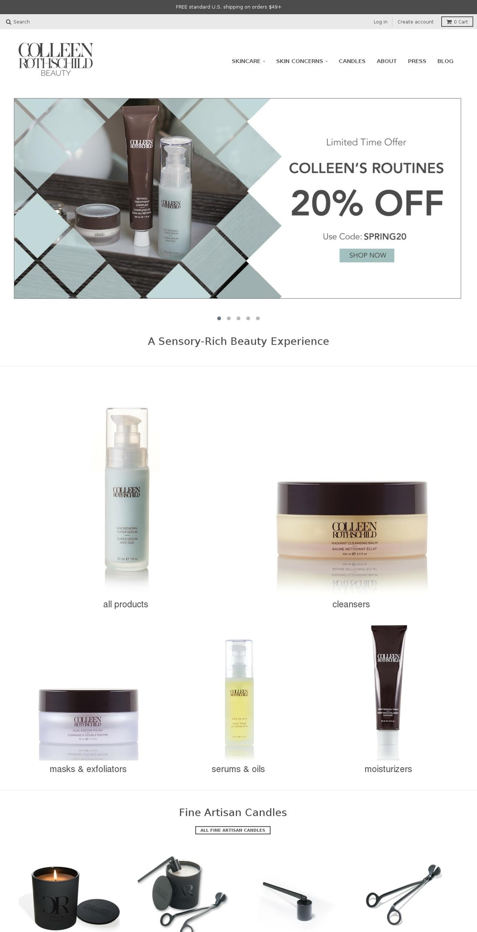 colleenrothschild.com shopify website screenshot