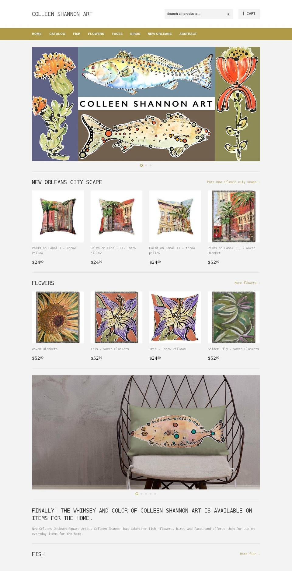 colleenshannonart.com shopify website screenshot