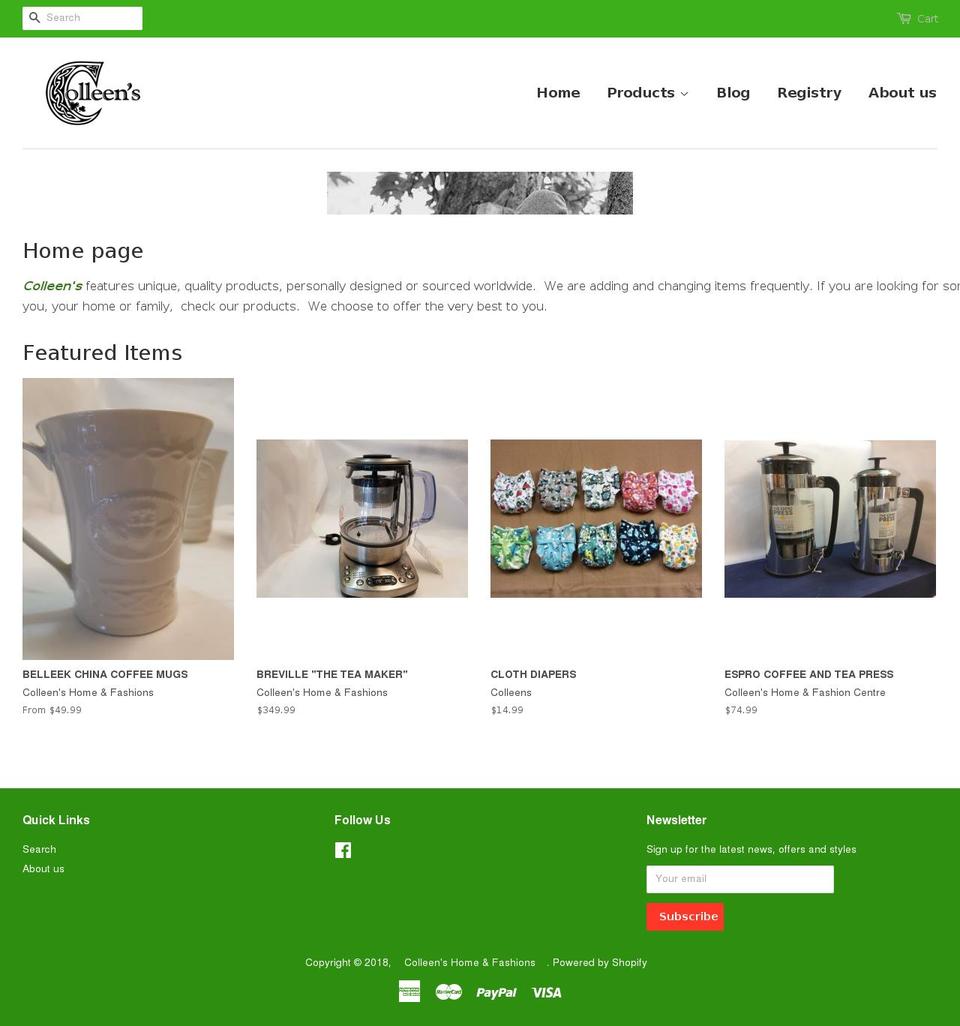 colleensstore.com — Shopify storefront screenshot