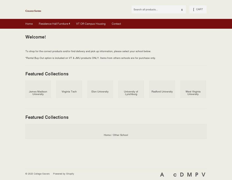 college-savers.myshopify.com shopify website screenshot
