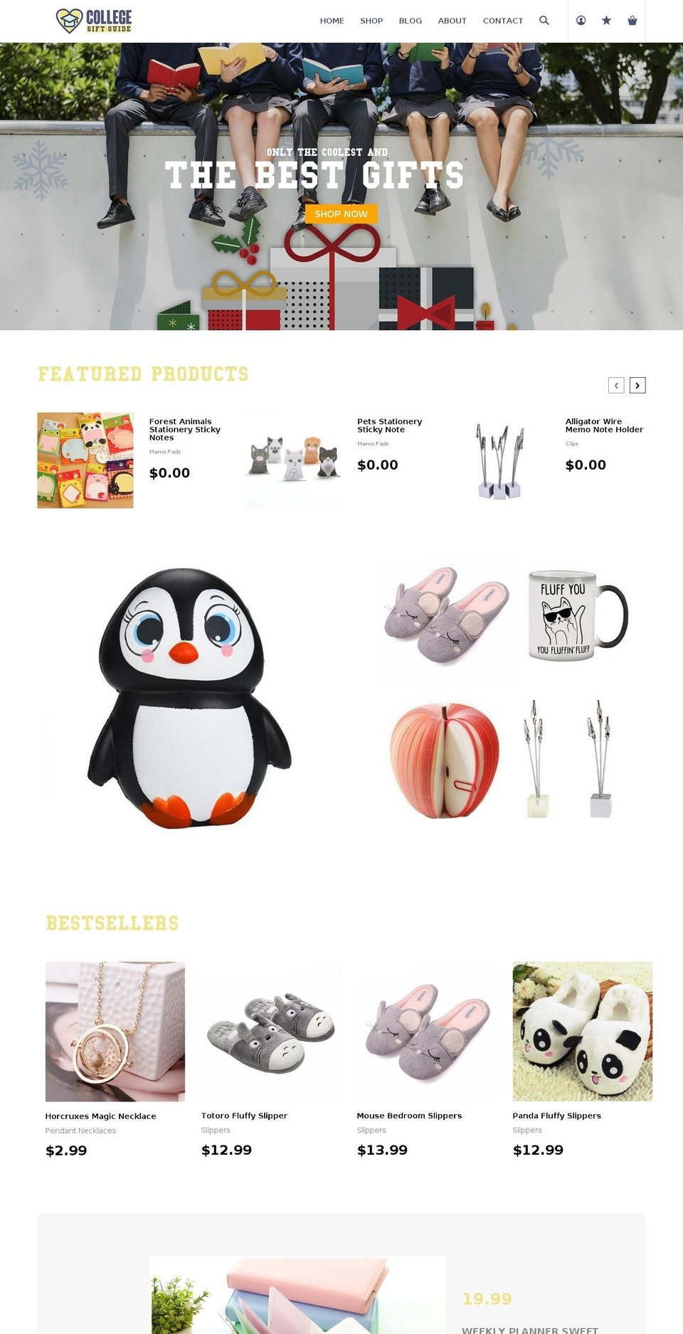 collegegiftguide.com shopify website screenshot