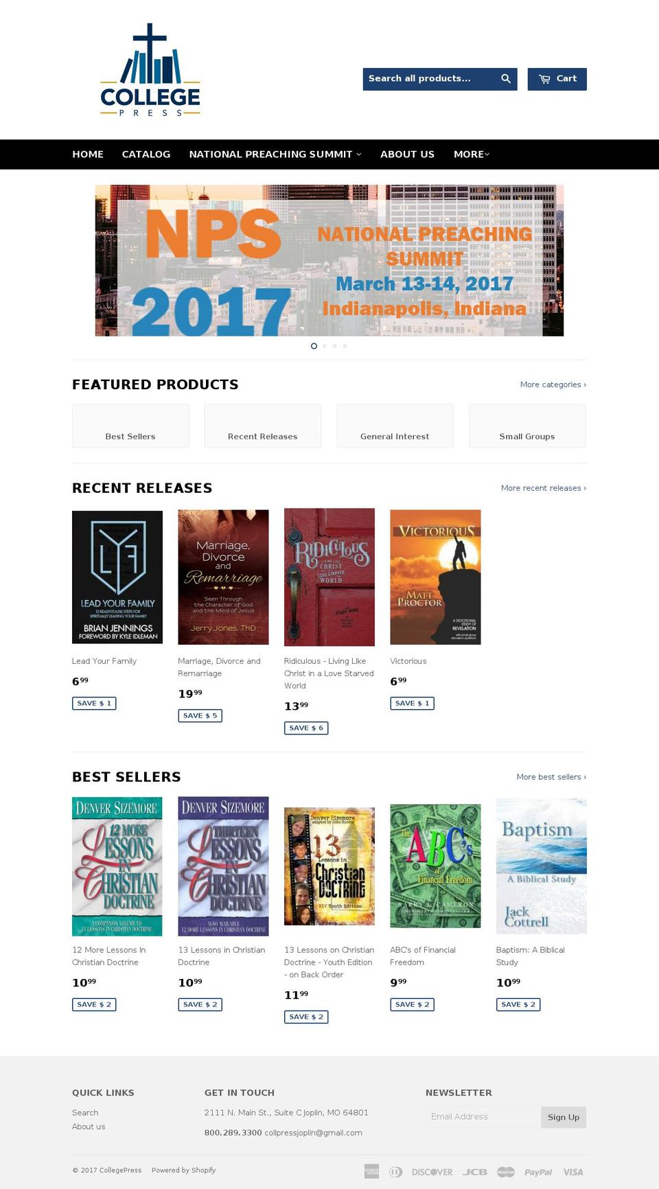 collegepress.com shopify website screenshot