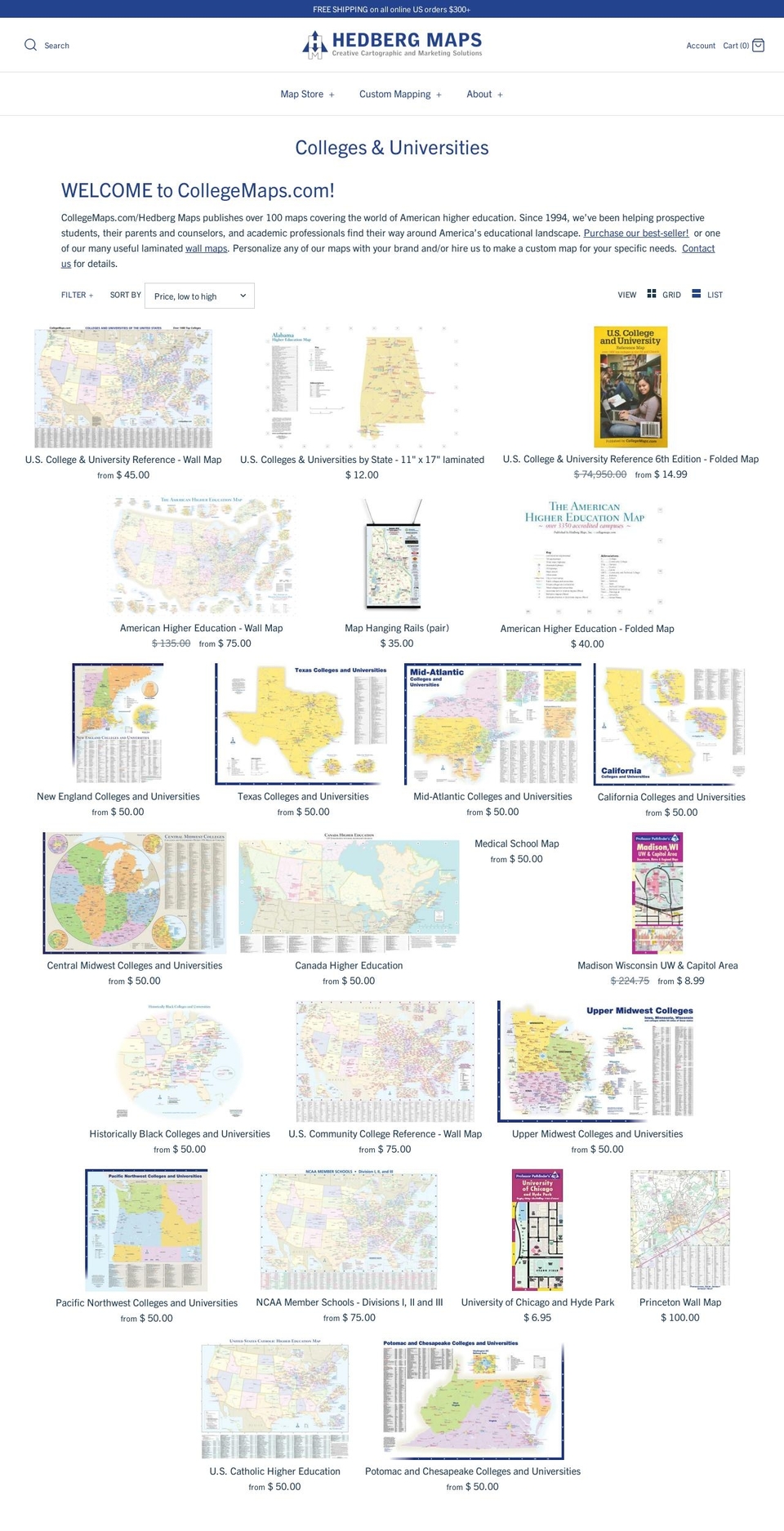 collegesportsmaps.com — Shopify storefront screenshot