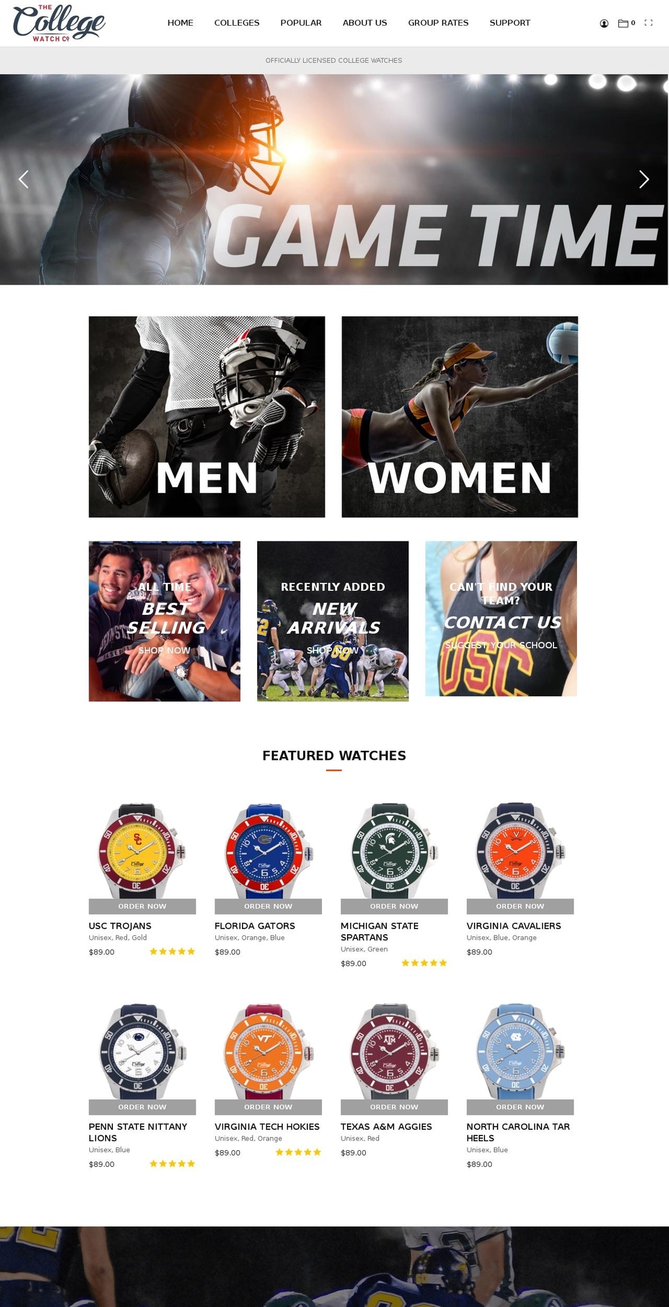 collegewatch.com — Shopify storefront screenshot