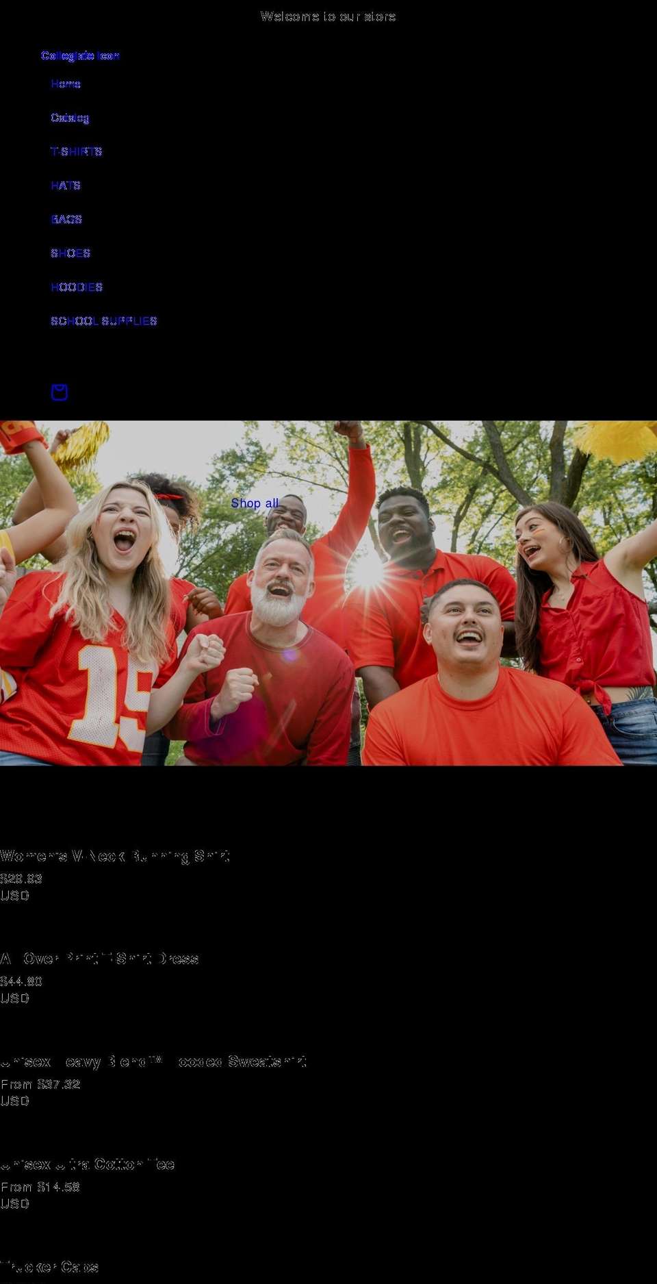 collegiateicon.com shopify website screenshot
