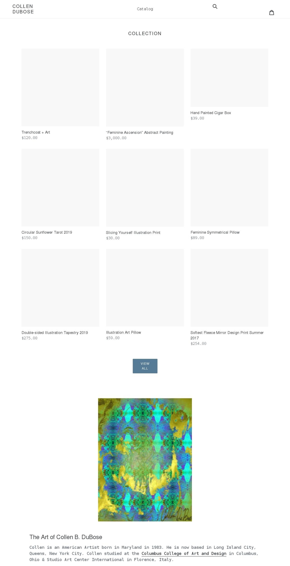 collendubose.com shopify website screenshot
