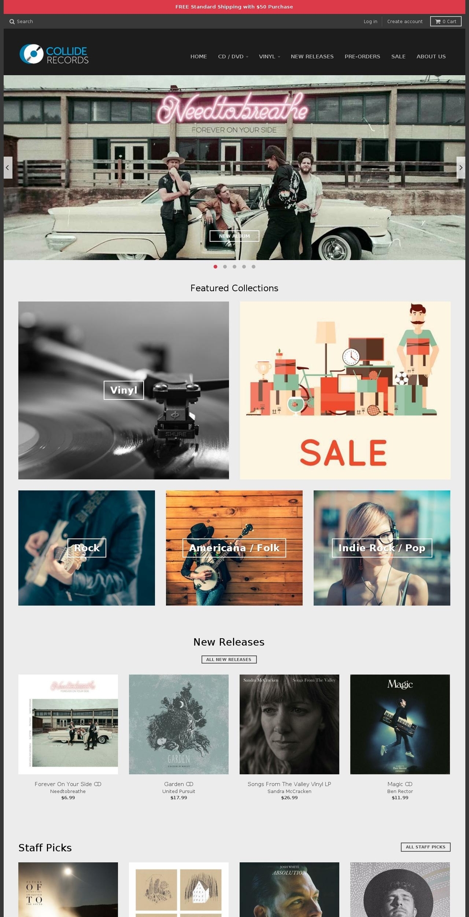 collide-records.com shopify website screenshot
